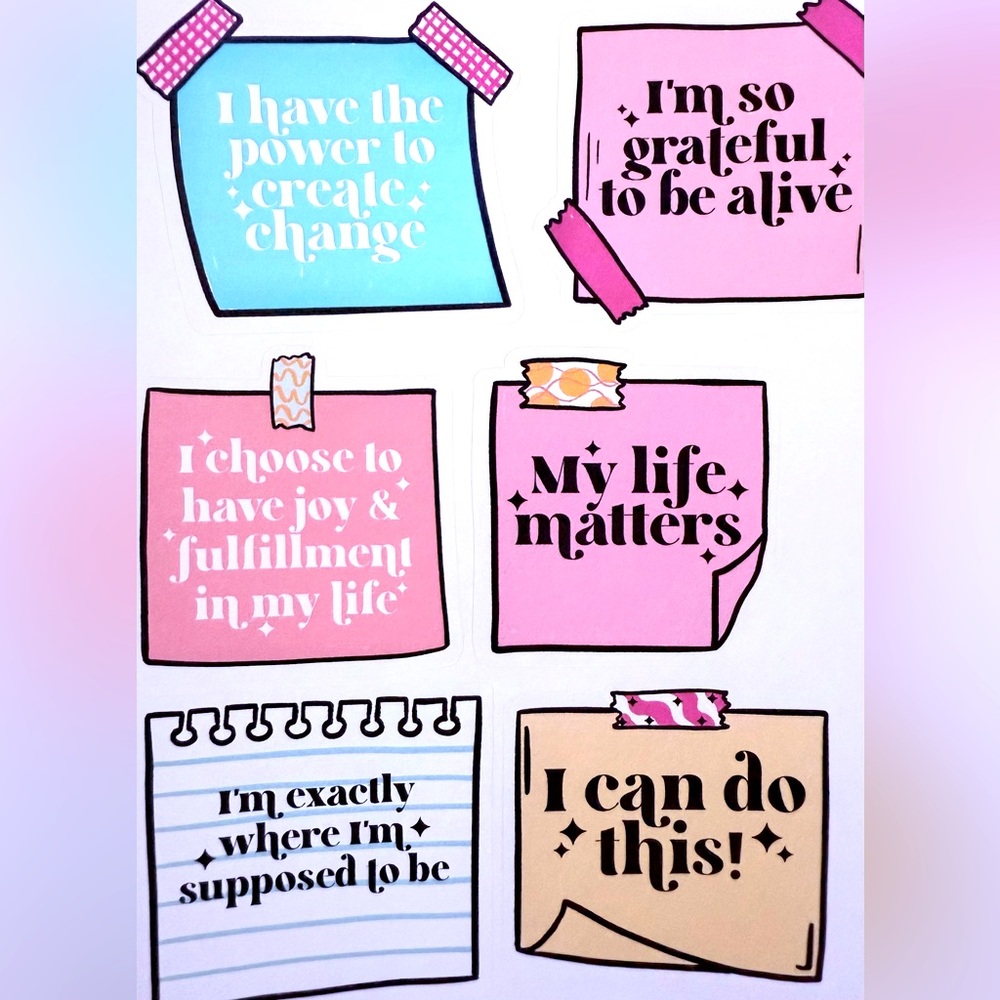 Inspirational Quote Stickers Set